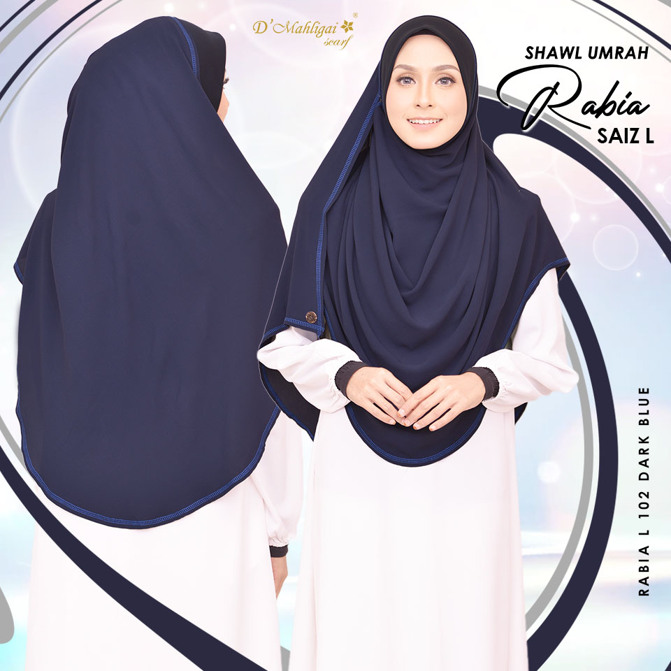 RABIA L 102 (Dark Blue) • D'Mahligai Scarf